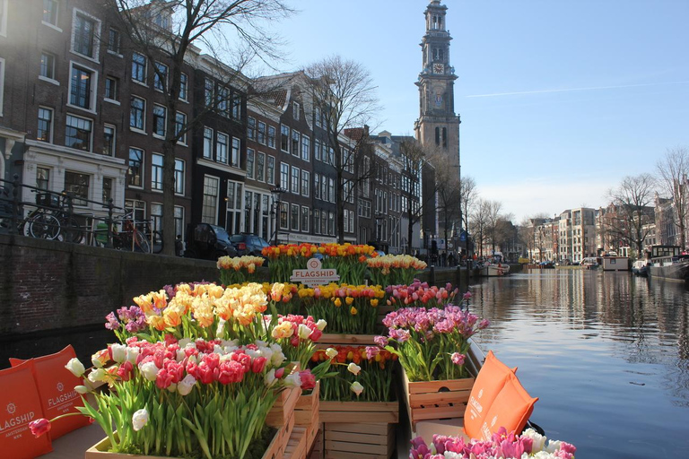 Amsterdam : Premium Tulip Boat Canal TourVisite des tulipes depuis la Maison d&#039;Anne Frank