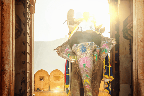 Jaipur: Amber Fort en Shopping Tour met gids en AC auto