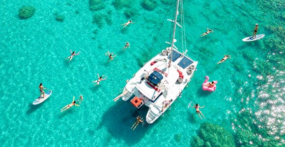 Rhodes: Catamaran Cruise to Anthony Quinn Bay, Ladiko & Cave