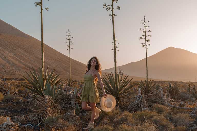 Fuerteventura: Magische Sonnenuntergangsfotosession zwischen Agaven und Vulkanen