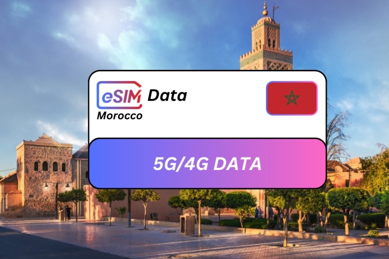 Marrakech: Morocco eSIM Roaming Data for Travelers 5GB /30 Days