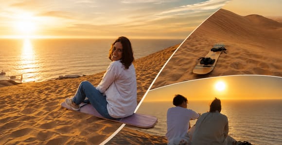 Agadir/Taghazout: Timlalin Dunes Sandboarding & Sunset