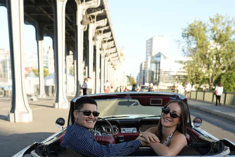 Paris: Vintage Mustang Tour & Local Guide with Hotel Pickup Paris Highlights | 1-Hour Mustang Express Tour