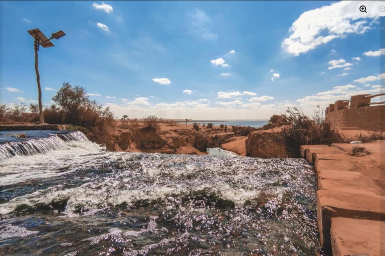 From Cairo: 4x4 Desert Safari, Waterfalls & Magic Lake Shared Tour: Wadi El Rayan, Magic Lake & Lake Qarun, Jeep