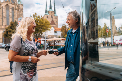 Bus tour through Erfurt's old town Old Town Express - ride the articulated bus
