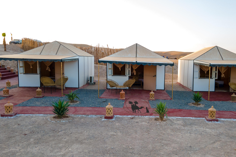 Marrakech: Overnight in Agafay Desert with Dinner & Campfire From Marrakech: Agafay Overnight with Dinner, Fire & Music