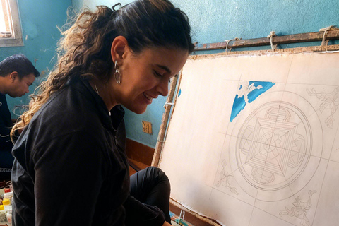 Thangka Painting Class with Local Artist in Patan Mandala Painting Workshop