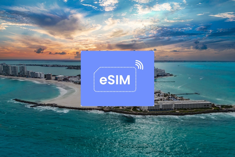 Cancun: Mexico eSIM Roaming Mobile Data Plan 10 GB/ 30 Days: 3 North Americas Countries