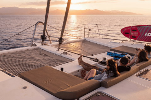 Kissamos: Balos Lagoon Sunset Cruise with Swimming & Snacks Shared Sunset Cruise with Hotel Pickup and Drop-off