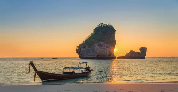 Krabi: 7 Islands Sunset Longtail Boat Tour with BBQ