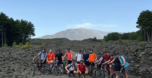 Etna: E-MTB Tour via Lava Flows and Down to Alcantara Gorges