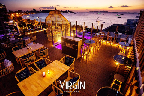 Pattaya: Virgin Rooftop2 Platos + Bebidas sin alcohol Free Flow (90 Mins.)