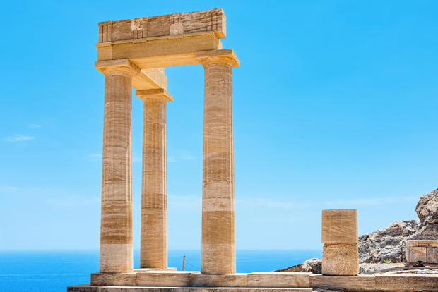 Tour autoguidato dell'Acropoli di Lindos con 3D e audio (senza ingresso)