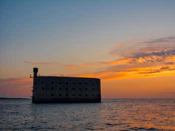 La Rochelle: Fort Boyard at Sunset