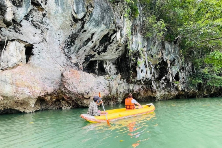 Van Phuket: Phang Nga Bay en kanotocht per grote bootPatong, Kata, Karon, Kalim, Sunrin, Bangtao en Phuket Town