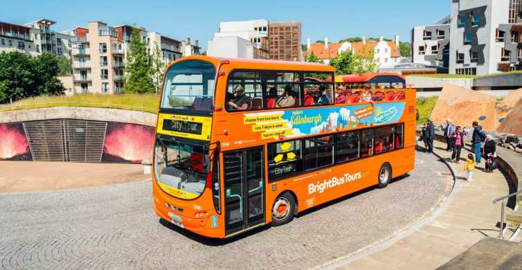 Edinburga: Hop-On Hop-Off City vai Britannia autobusu tūre