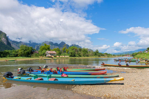 Vang Vieng: Mountain Top View, Lagoon 3 & Boat Cruise