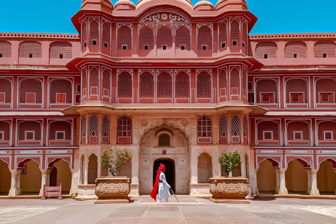 Jaipur: Personalisierte Ganztagestour mit dem Auto durch die Stadtführung mit OptionenTour mit Ac Auto, Fahrer, Tourguide, Tickets für Denkmäler