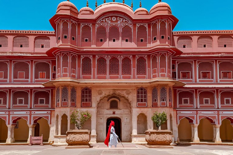 Jaipur: Personalisierte Ganztagestour mit dem Auto durch die Stadtführung mit OptionenTour mit Ac Auto, Fahrer, Tourguide, Tickets für Denkmäler