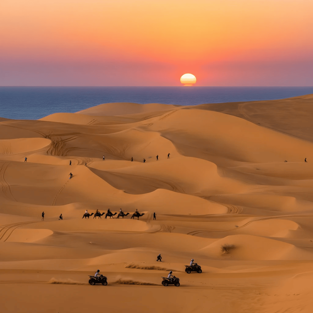 Aventure dans le désert à Agadir : quad, chameau, sandboard et barbecue