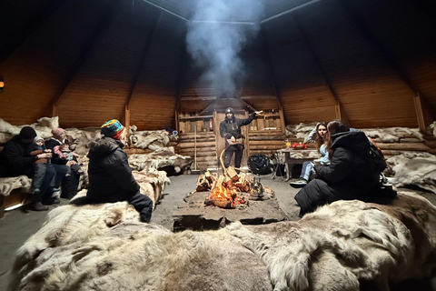 Rovaniemi: Northern Lights Reindeer Sleigh Ride 3,5km