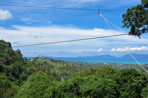 From Koh Samui: Tree Bridge Zipline and Café Experience