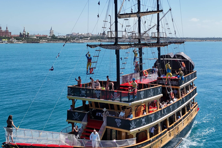 Antalya: Duden Waterfall Pirate Boat Trip Pirate Boat Trip with Round Trip Transfer