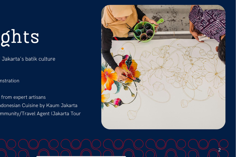 Jakarta: Batik-Workshop mit lokalem DesignerJakarta: Batik-Workshop mit einem Designer aus der Gegend