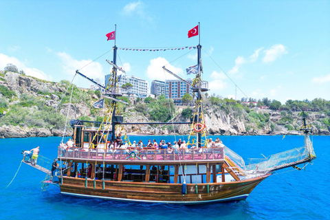 Antalya: Düden Waterfalls Boat Trip with Lunch & Drinks Snecic Boat Tour / with Hotel Transfer