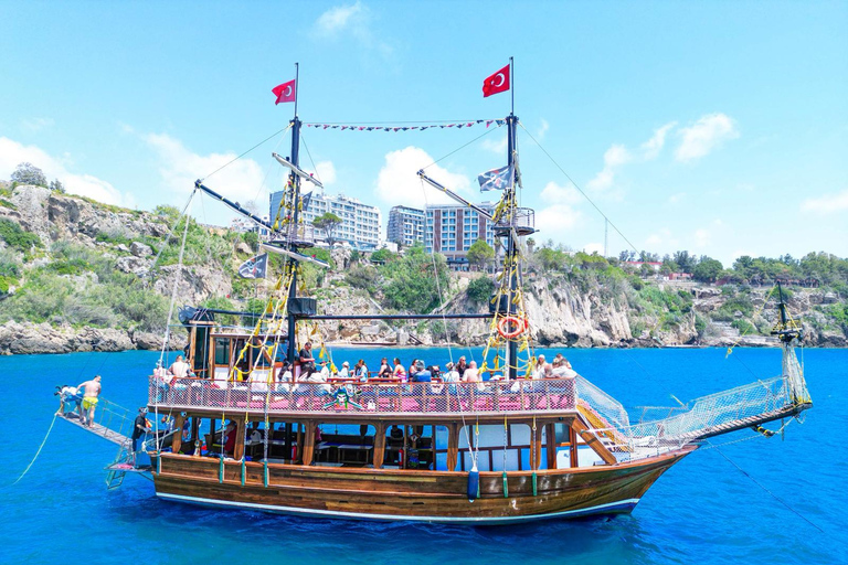 Antalya: Düden Waterfalls Boat Trip with Lunch & Drinks Snecic Boat Tour / with Hotel Transfer
