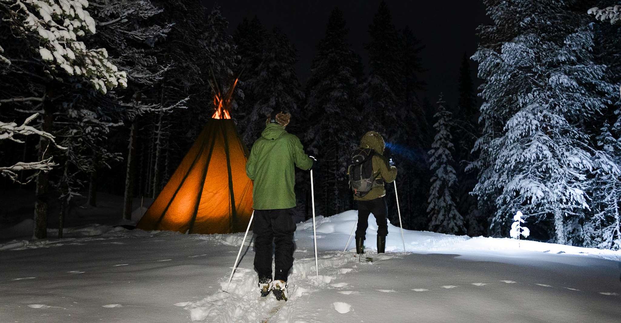 Abend Ski Trek in die Wildnis - Hizvo