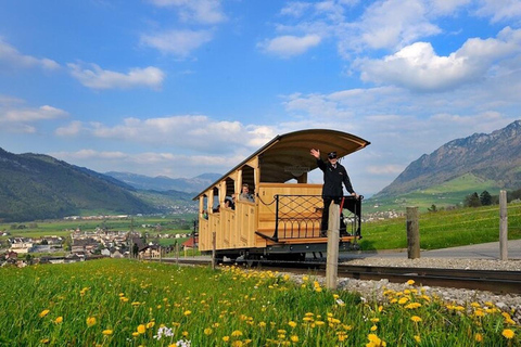 3 Mountains in 1 Day by Train, Cable Cars, Funiculars & Boat Excluding Train Tickets