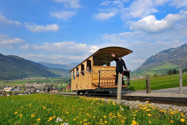 3 Mountains in 1 Day by Train, Cable Cars, Funiculars & Boat Excluding Train Tickets