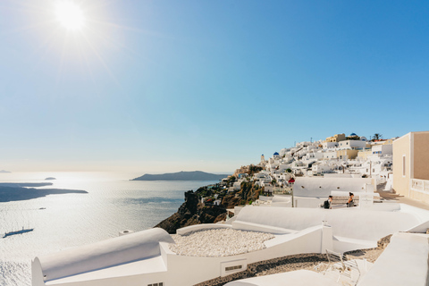 Santorini: begeleide wandeling naar krater en zonsondergang