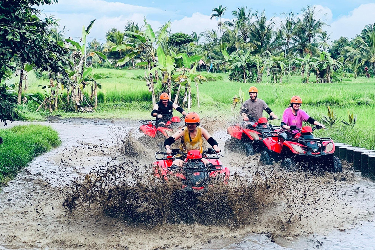 Ubud: ATV Quad Biking, Temple & Tibumana Waterfall Tour Tandem Ride ATV, Temple & Waterfall Tour
