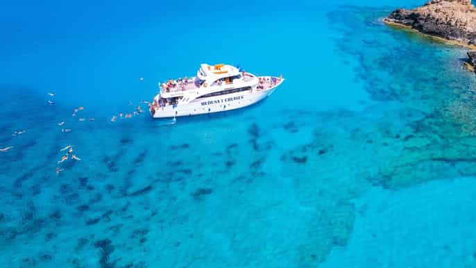 Protaras: Medusa Chill-Out Cruise to Blue Lagoon & Sea Caves