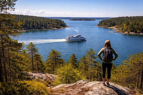 Stockholm Archipelago Hike with Boat Ride, Beach & Fika
