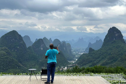 Guilin : visite privée d&#039;une journée à Yangshuo, vue sur les montagnes à vol d&#039;oiseau