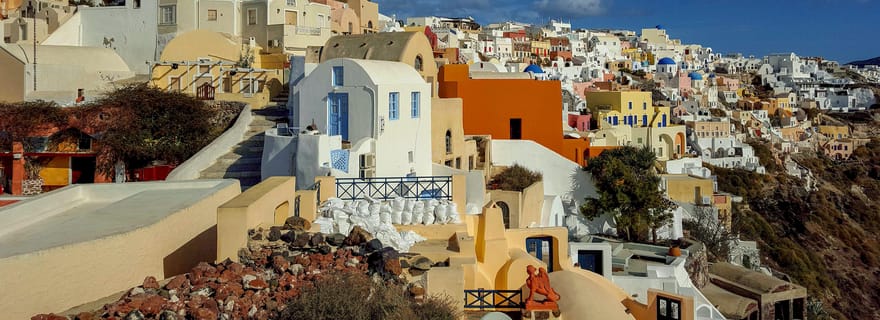 Santorin : Visite privée au coucher du soleil avec dégustation de vin et dîner