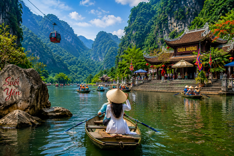 From Hanoi: Perfume Pagoda, Boat & Cable Car Tour Group Tour