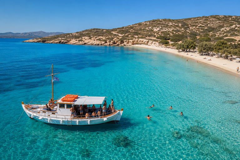 Paros: Naoussa Bay Cruise with Swim Stops and Sunset Option