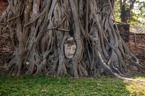 Bangkok: Excursão de 1 dia a Ayutthaya, ferrovia e mercados flutuantesTour particular em inglês