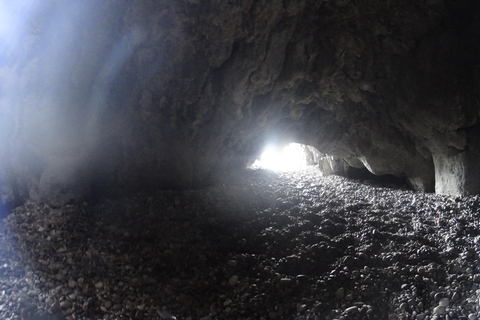 Do porto de Faliraki: Passeio de lancha rápida com mergulho com snorkel e cavernas