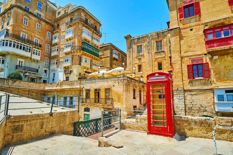 Malta: Valletta Audio Guided Walk & HO-HO Bus Tour Option Malta: Hop-On Hop-Off Bus Tour & Valletta Audio Guided Walk