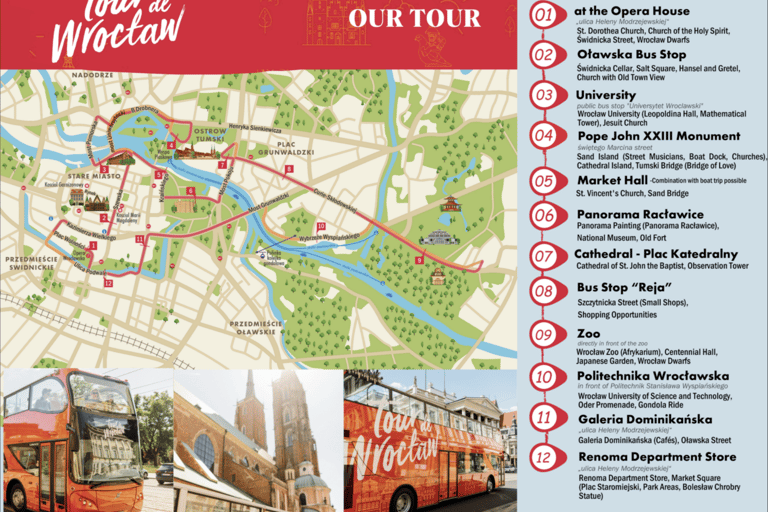 Tour de Wroclaw (Hop-On/Hop-Off-Bustour mit Carbio)