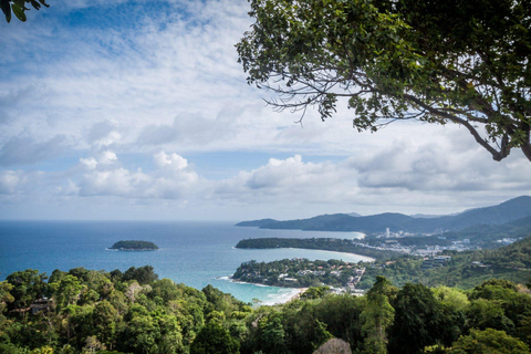 Visite de la ville de Phuket avec points de vue, temples et nourrissage des éléphantsPrise en charge à l&#039;hôtel à Patong, Karon ou Kata Beach