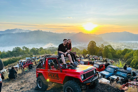 Ubud: Mount Batur Jeep Sunrise & Hot Spring All Inclusive Mount Batur Jeep Sunrise & Black lava - Meeting Point
