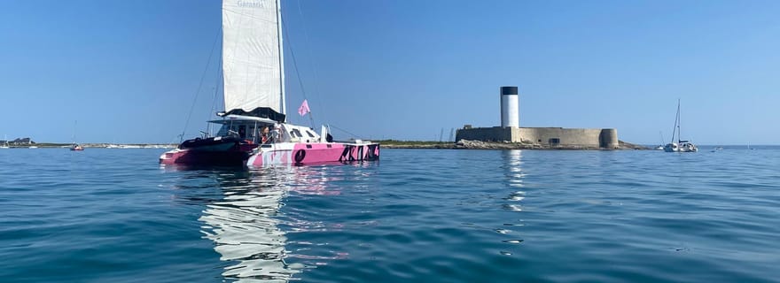 Journée en Catamaran vers l'Ile de Hoëdic depuis Port-Blanc