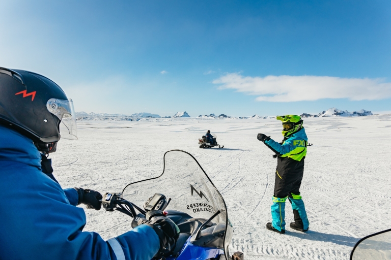 Desde Reikiavik: Círculo Dorado y Glaciar motos de nieve