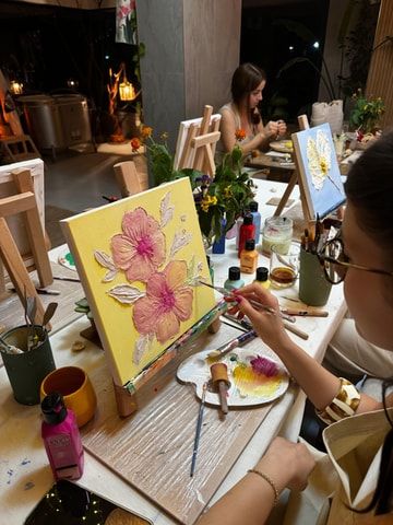 Antalya Relief Technique Canvas Painting Workshop 3D Texture